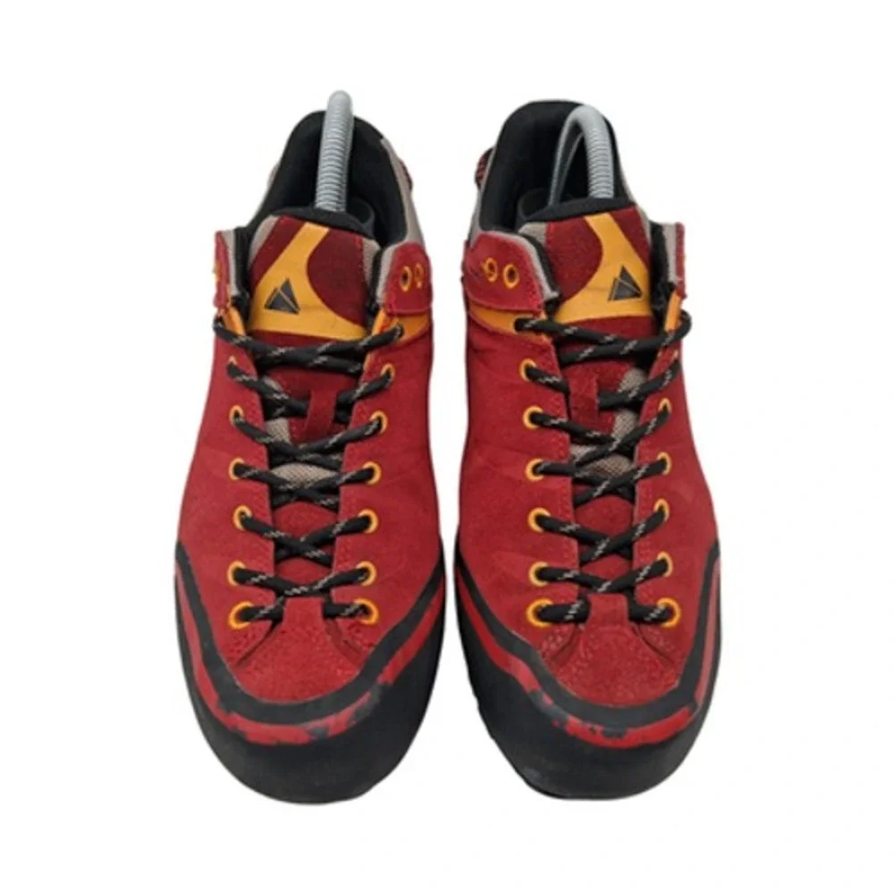 Dachstein Shoes Mens Size 8.5 Red Suede Trail Hiking Approach Vibram Sneakers_2